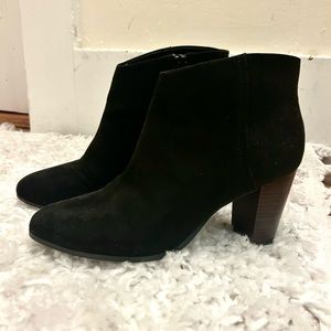 Faux Suede Heeled Booties